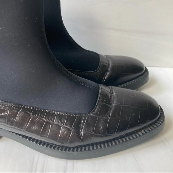 By Malene Birger Croc Chelsea Boots Black 38 8 - Picture 5 of 8